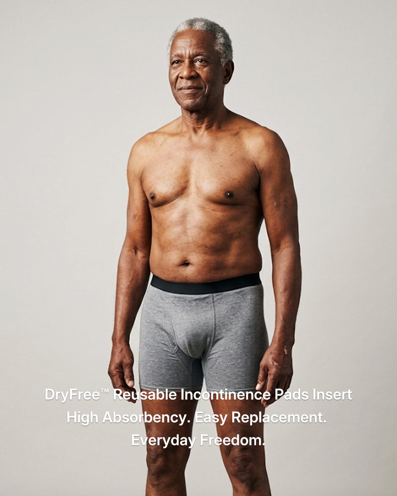 Men's Incontinence Underwear with DryFree™ Removable & Reusable Absorbent Pad